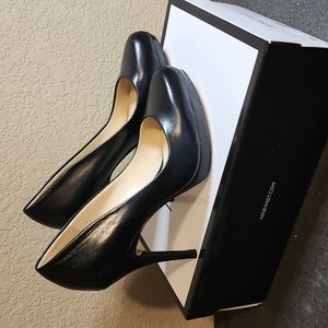 Nine West black pump platform heels sz 6